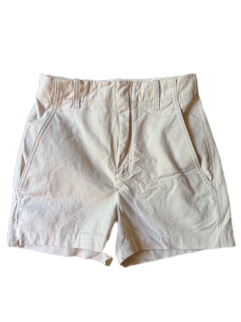 High-Waisted Women’s Vince Shorts in Light Cream